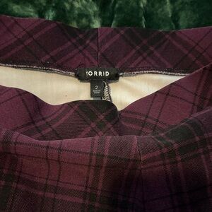 Torrid Women's Dark Purple Plaid Pencil Skirt